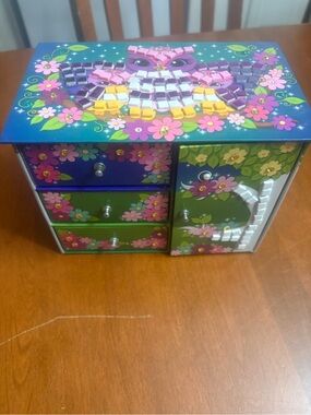 Whimsical Owl Floral Jewelry Organizer